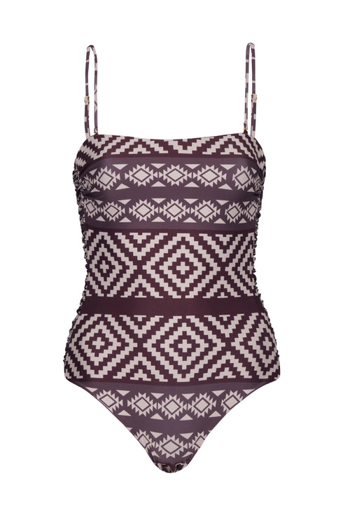 Las Balsas One Piece / Ethnic Motif - Purple